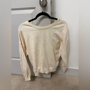 Spiritual Gangster Small Cream Crossed Detail Back Sweatshirt. 💕⚡️